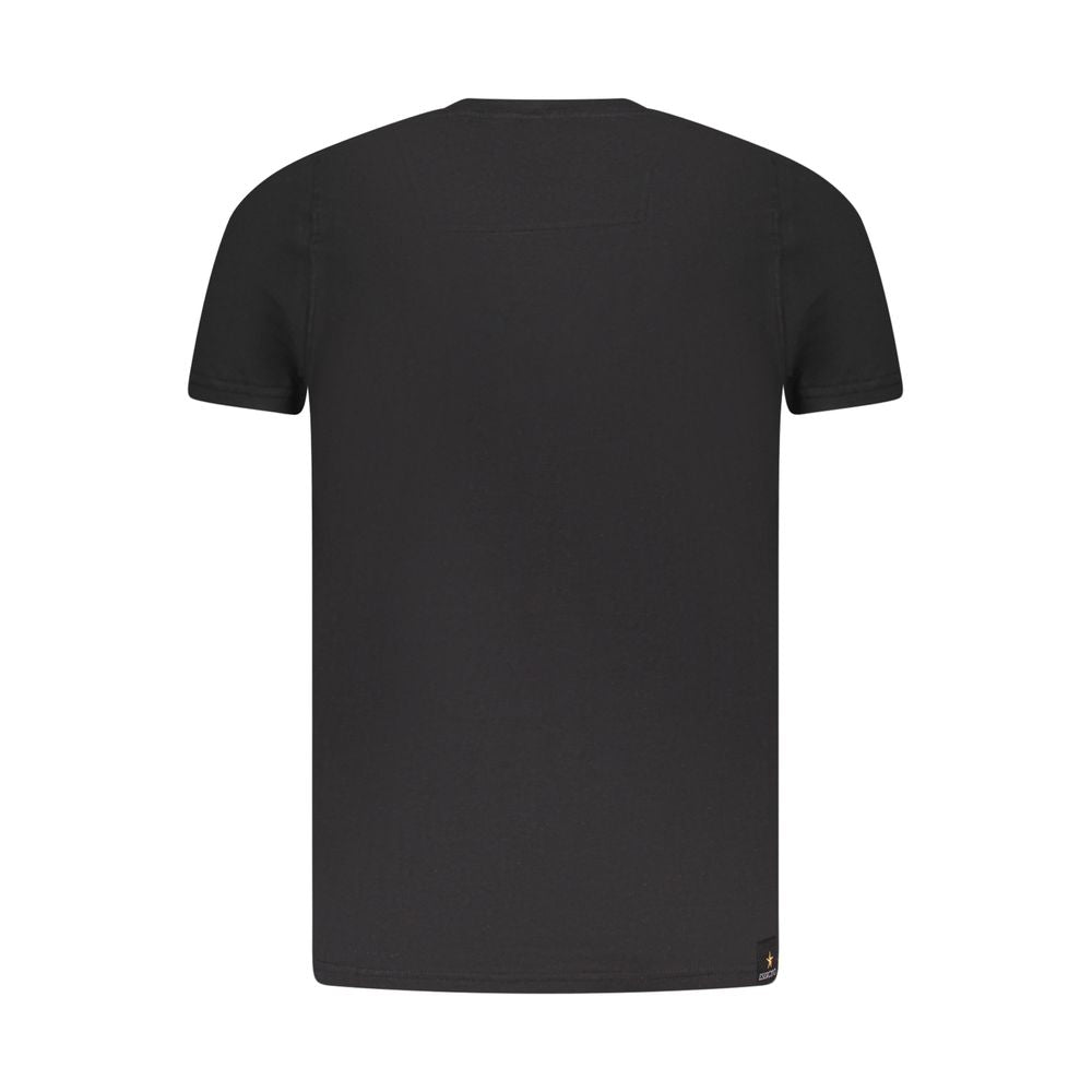 Schwarzes Baumwoll-T-Shirt