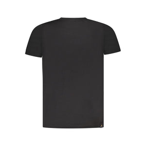 Schwarzes Baumwoll-T-Shirt