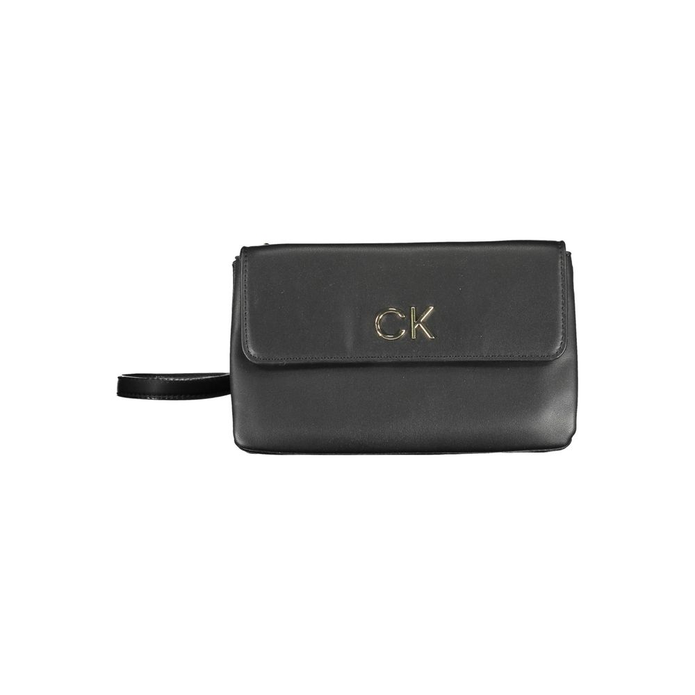 Schwarze Polyester-Handtasche