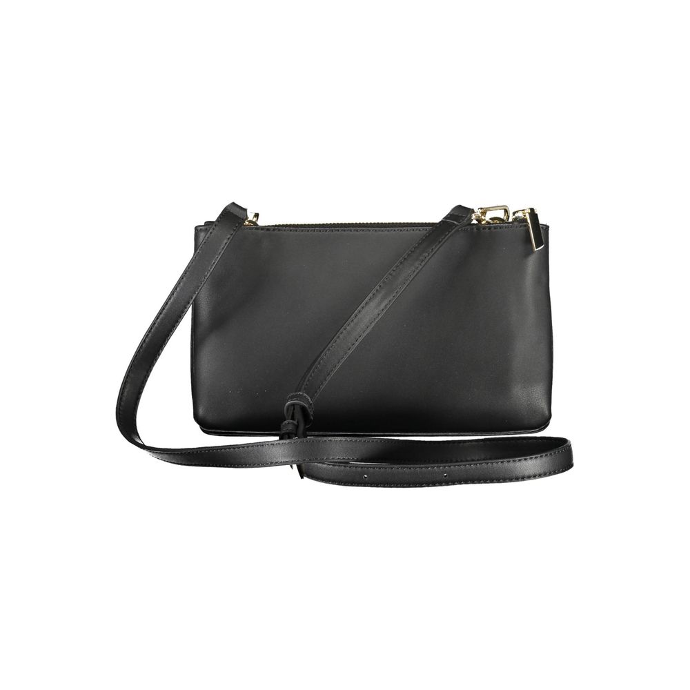 Schwarze Polyester-Handtasche