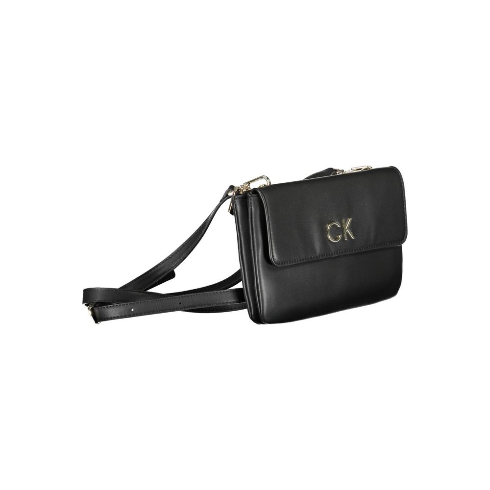 Schwarze Polyester-Handtasche