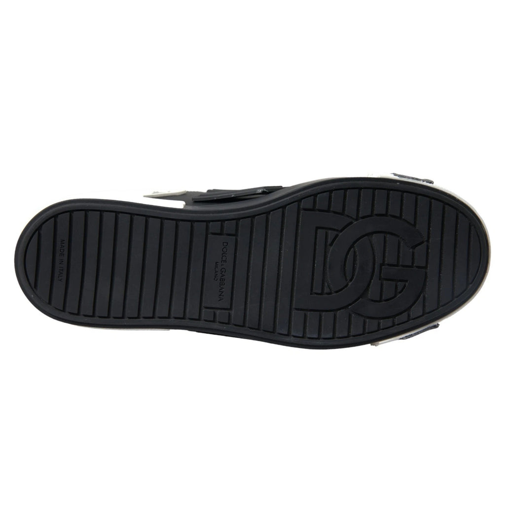 Schwarze niedrige Leder-Sneakers von Portofino Shoes