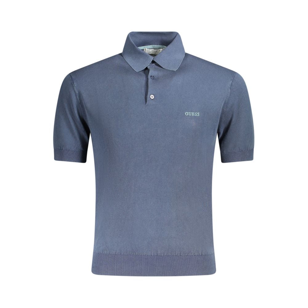 Blauer Baumwollpullover