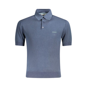 Blauer Baumwollpullover