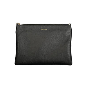 Schwarze Lederhandtasche