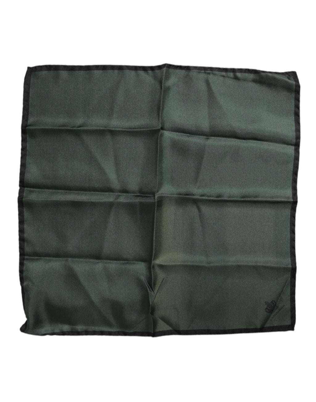 Dolce & Gabbana Green DG Crown Silk Square Men Foulard Scarf