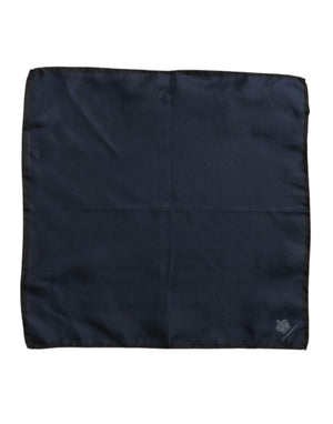 Blauer quadratischer Foulard aus Seide von DG Crown für Herren