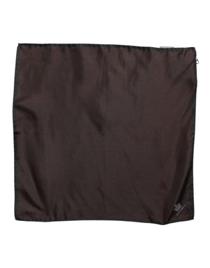 Brauner quadratischer Foulard-Schal aus Seide von DG Crown für Herren