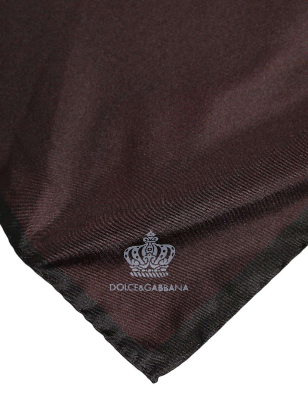 Brauner quadratischer Foulard-Schal aus Seide von DG Crown für Herren