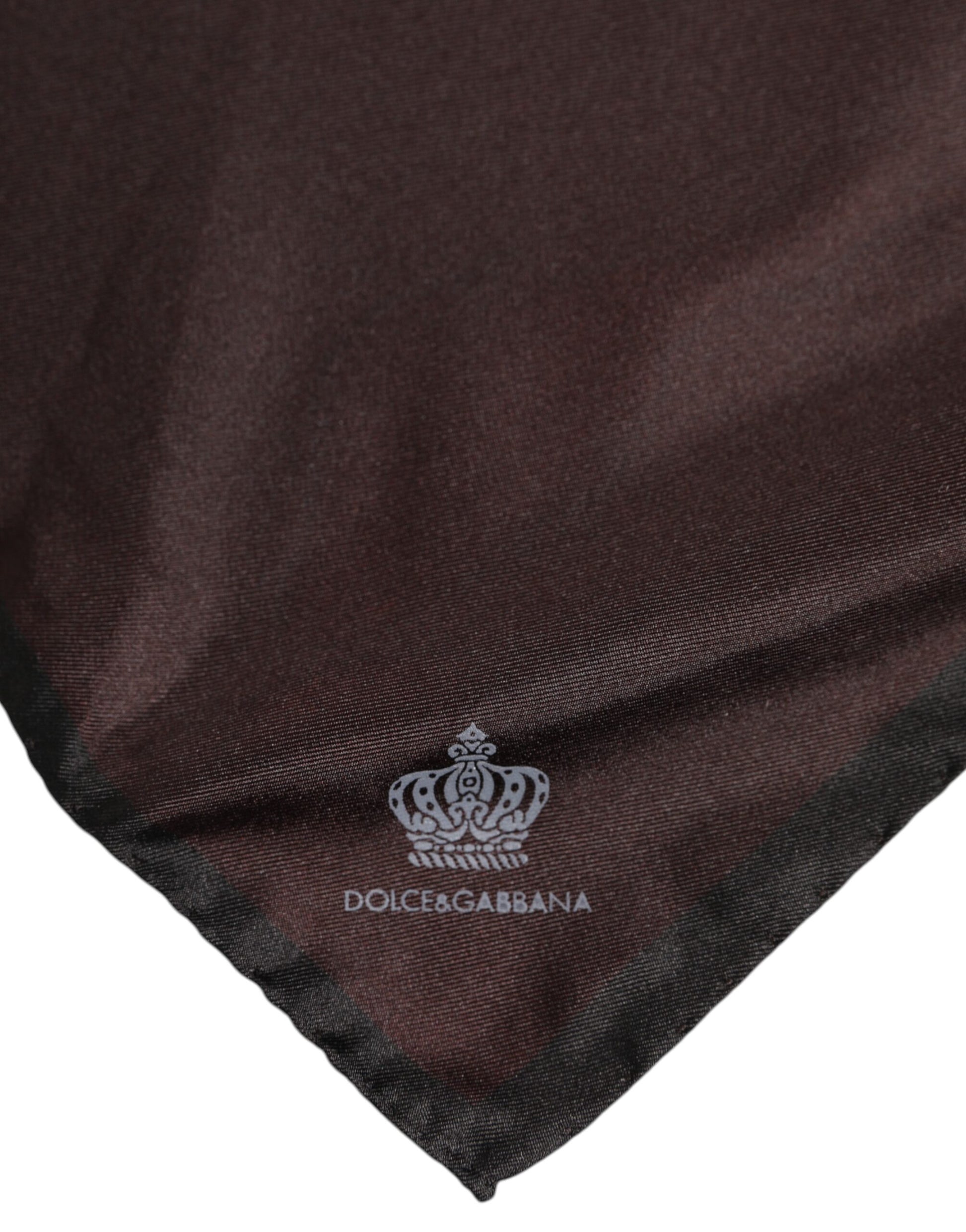 Brauner quadratischer Foulard-Schal aus Seide von DG Crown für Herren