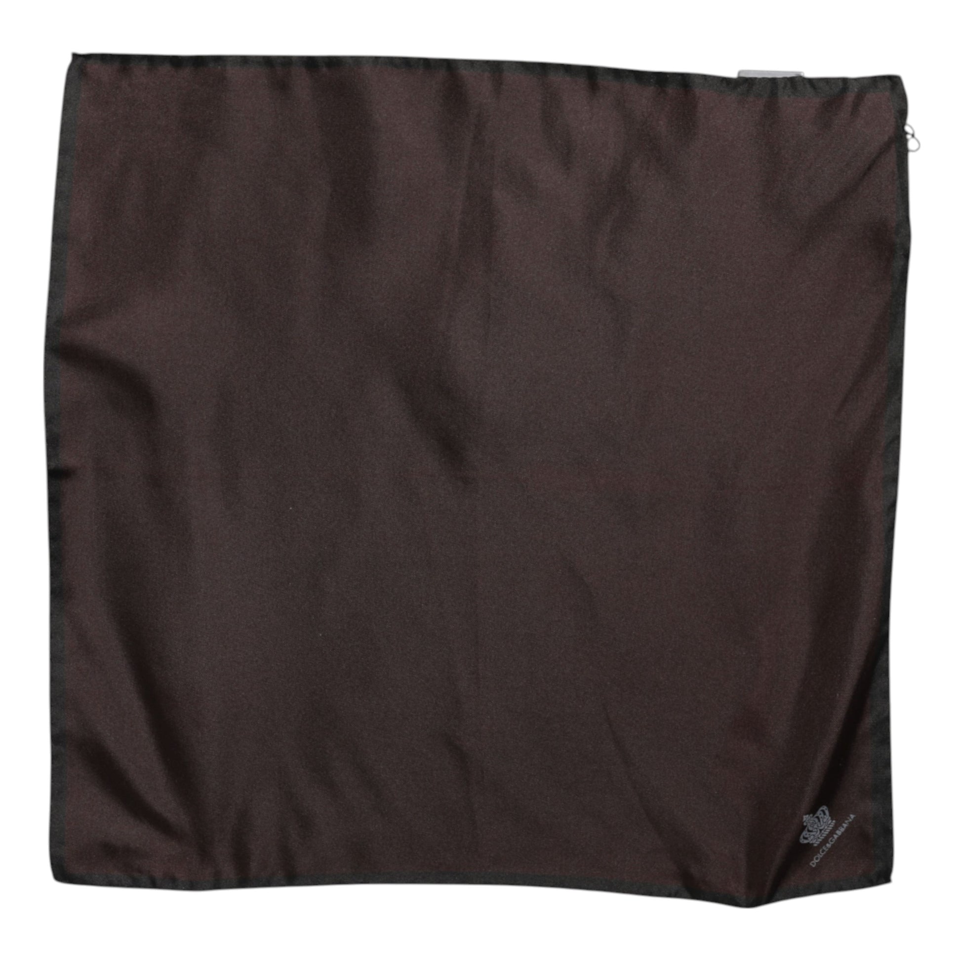 Brauner quadratischer Foulard-Schal aus Seide von DG Crown für Herren