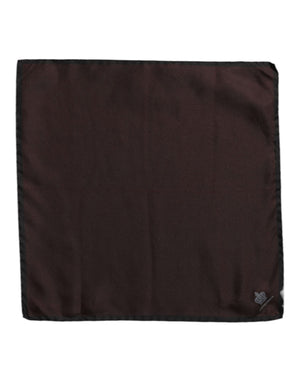 Brauner quadratischer Foulard-Schal aus Seide von DG Crown für Herren