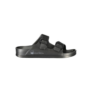 Schwarze Kunststoff-Sandalen für Herren