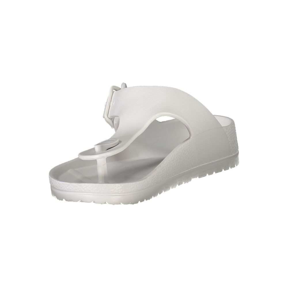 Weiße Plastiksandale für Damen