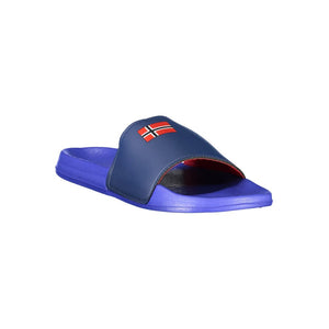 Blaue Plastik-Sandalen für Herren