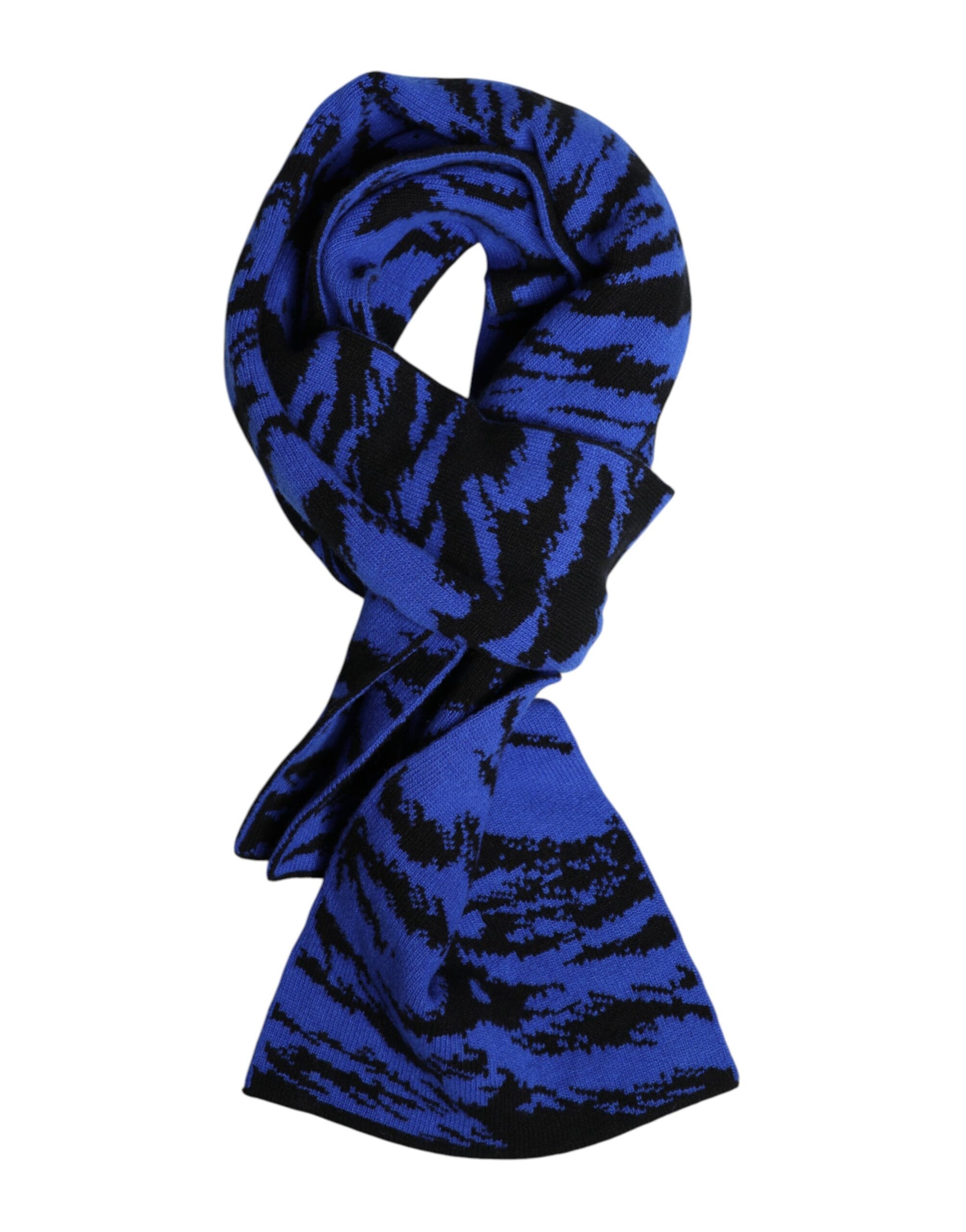 Blau-schwarzer Logo-Halswärmer-Wickelschal