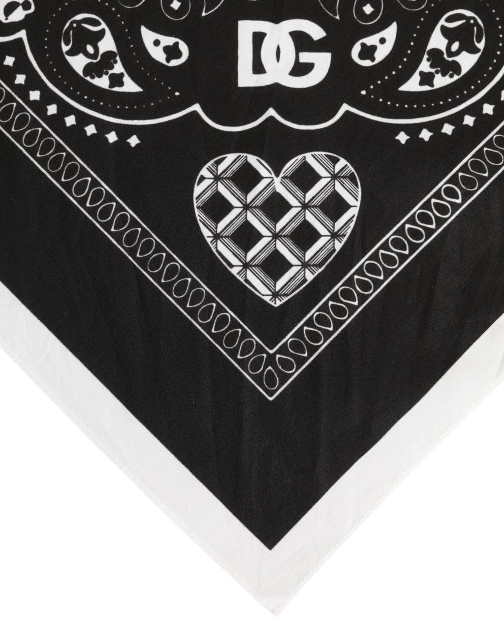 Schwarz Weiß Bandana Square Herren Foulard Schal
