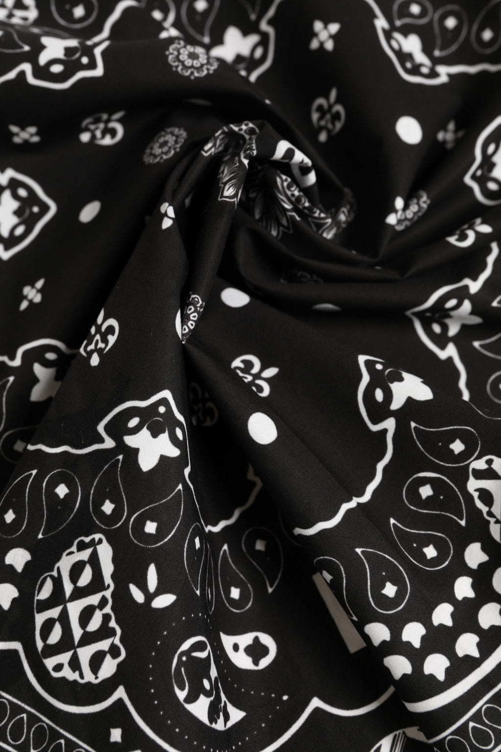 Schwarz Weiß Bandana Square Herren Foulard Schal