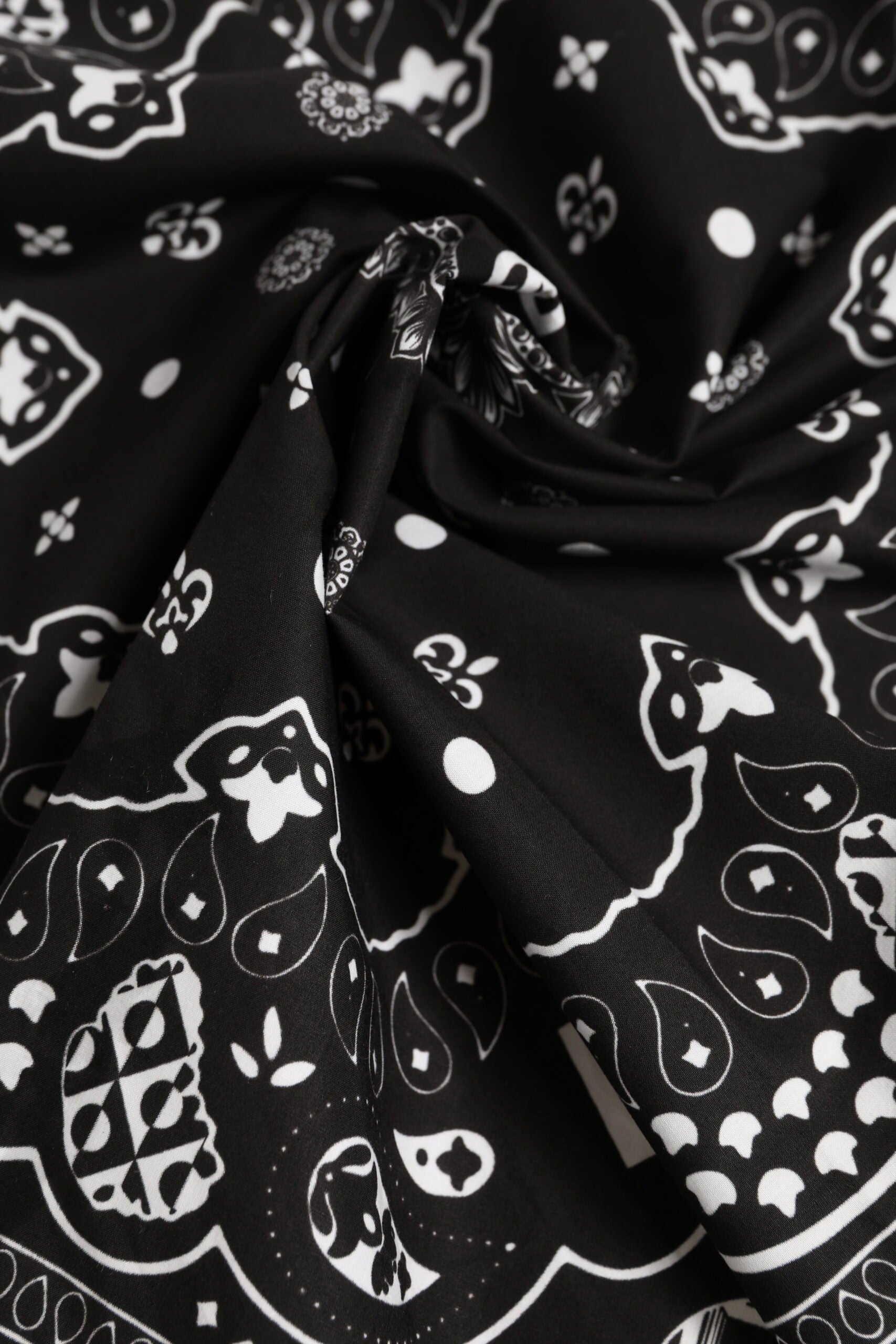 Schwarz Weiß Bandana Square Herren Foulard Schal