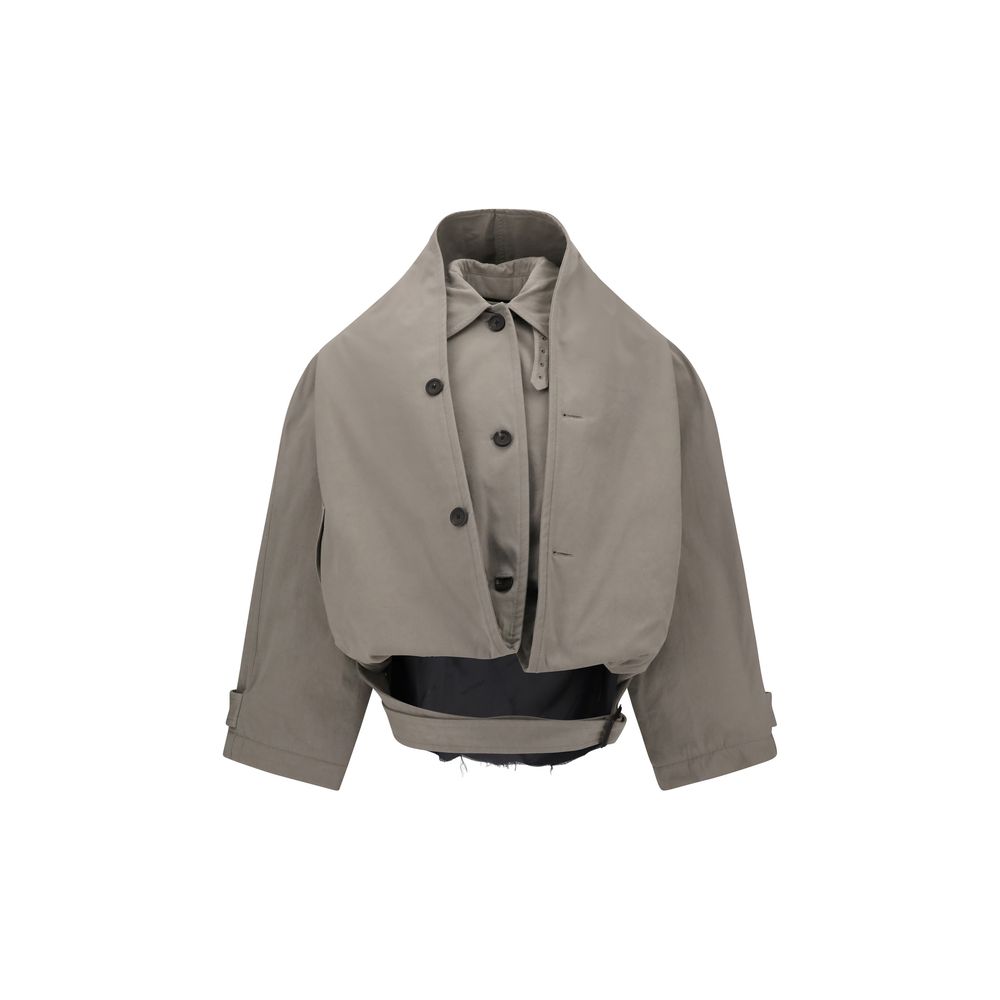 Trenchcoat mit umgekehrter Kapuze