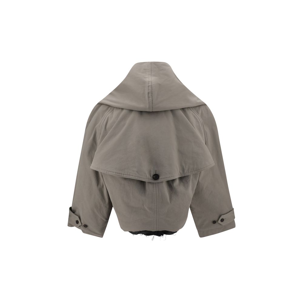 Trenchcoat mit umgekehrter Kapuze