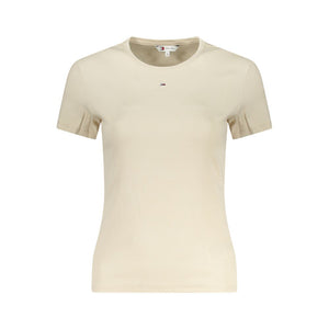 Beige Baumwolloberteile und T-Shirts