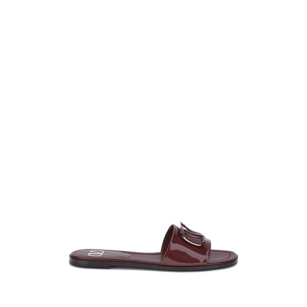 VLogo-Slide-Sandalen aus Lackleder