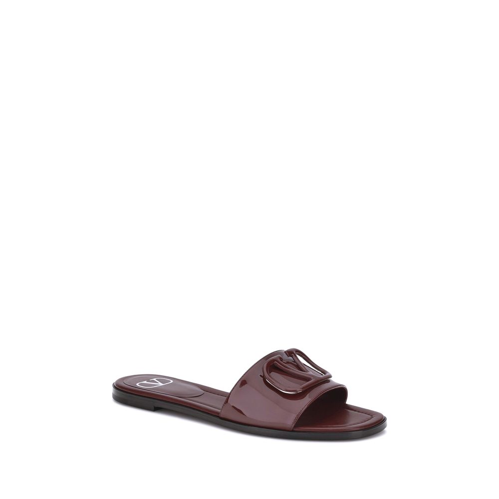 VLogo-Slide-Sandalen aus Lackleder
