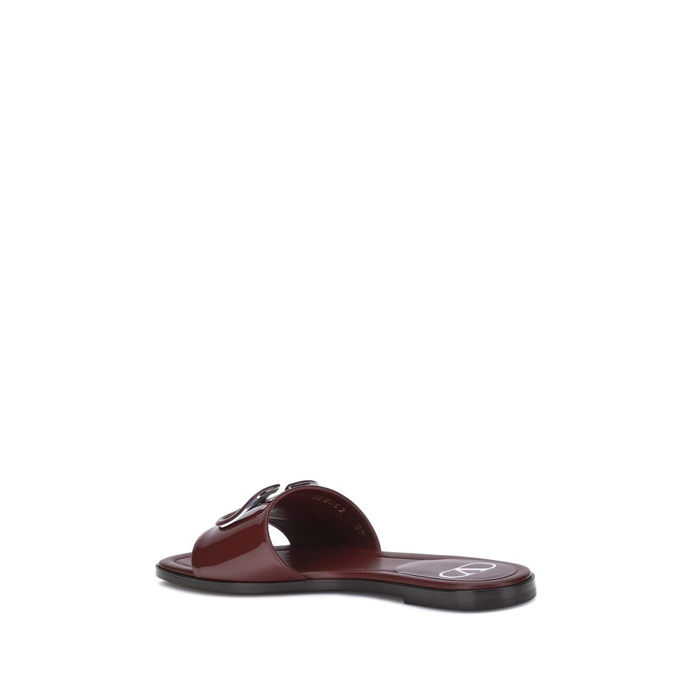 VLogo-Slide-Sandalen aus Lackleder