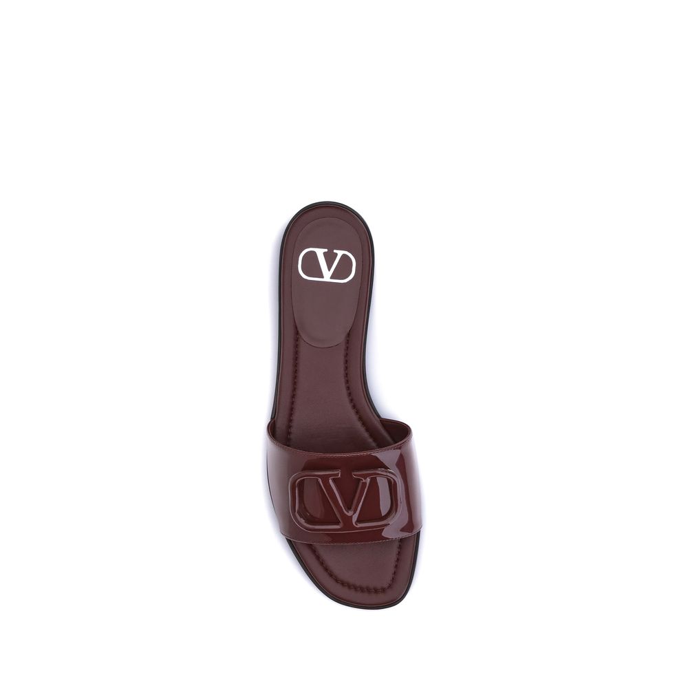 VLogo-Slide-Sandalen aus Lackleder