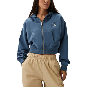 Hellblauer Kapuzenpullover aus Baumwolle