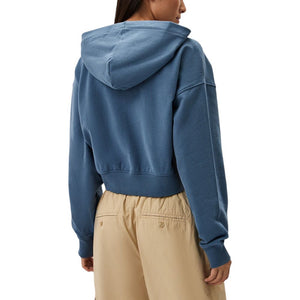 Hellblauer Kapuzenpullover aus Baumwolle