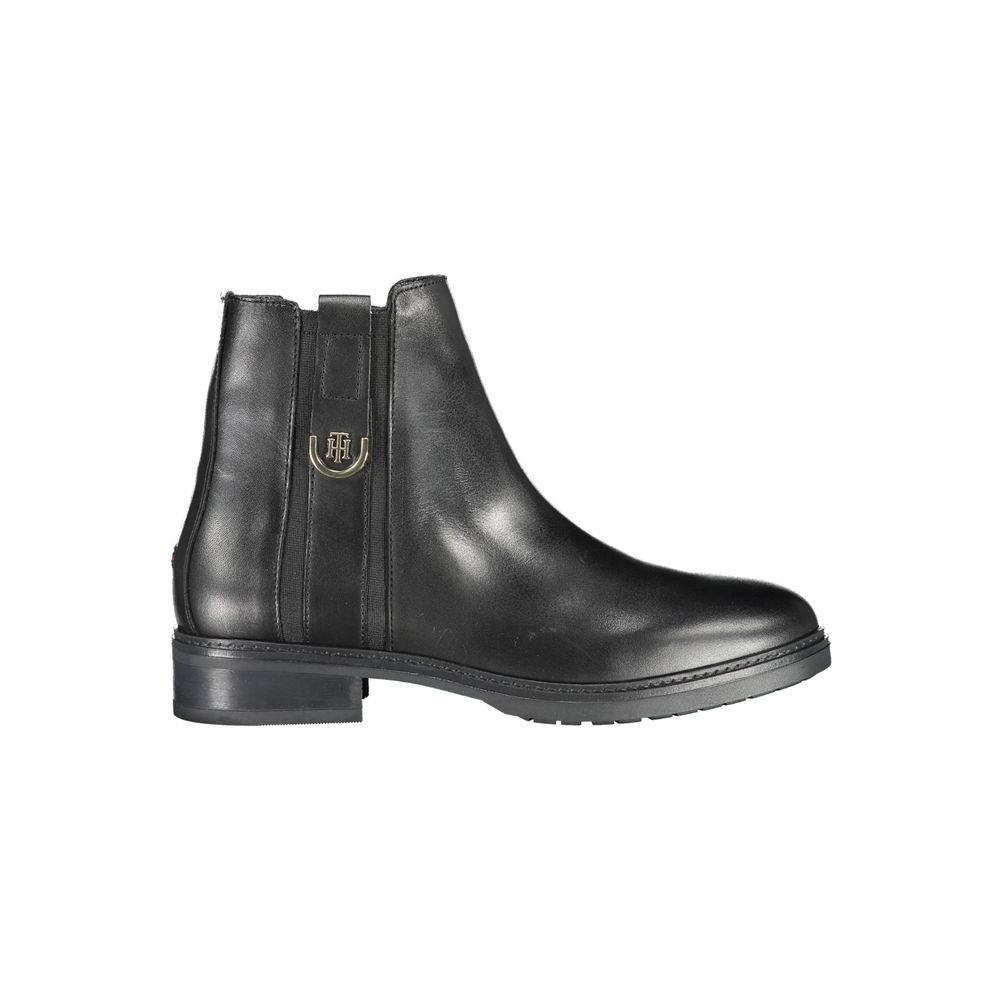 Schwarze Lederstiefel für Damen