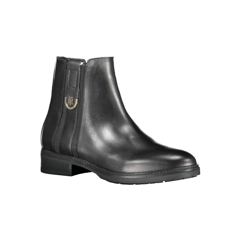 Schwarze Lederstiefel für Damen
