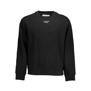Schwarzer Baumwollpullover für Herren