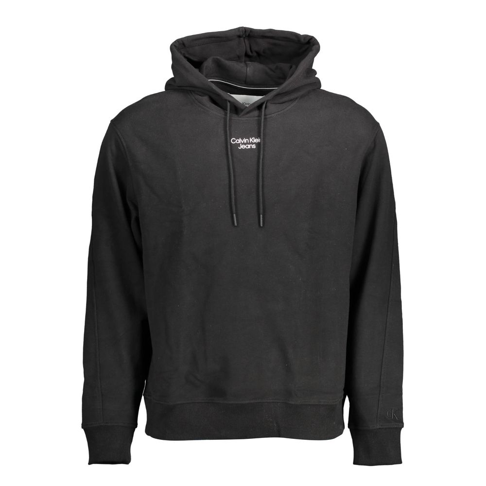 Schwarzer Baumwollpullover für Herren