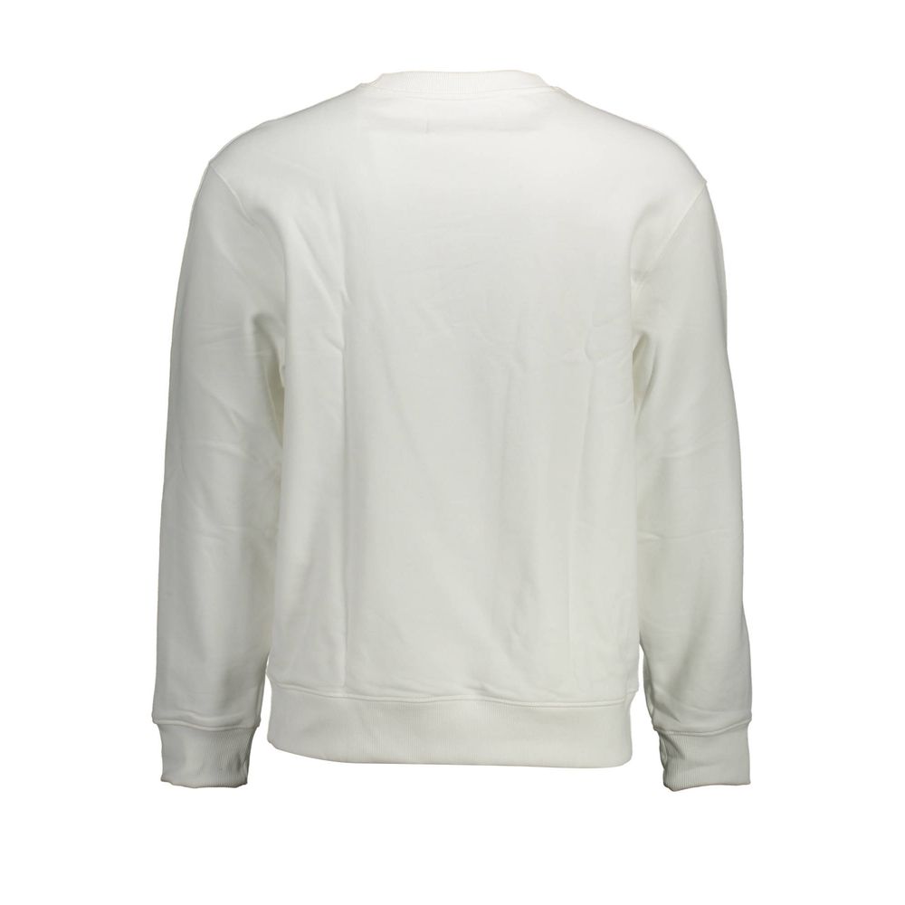 Weißer Baumwollpullover für Herren