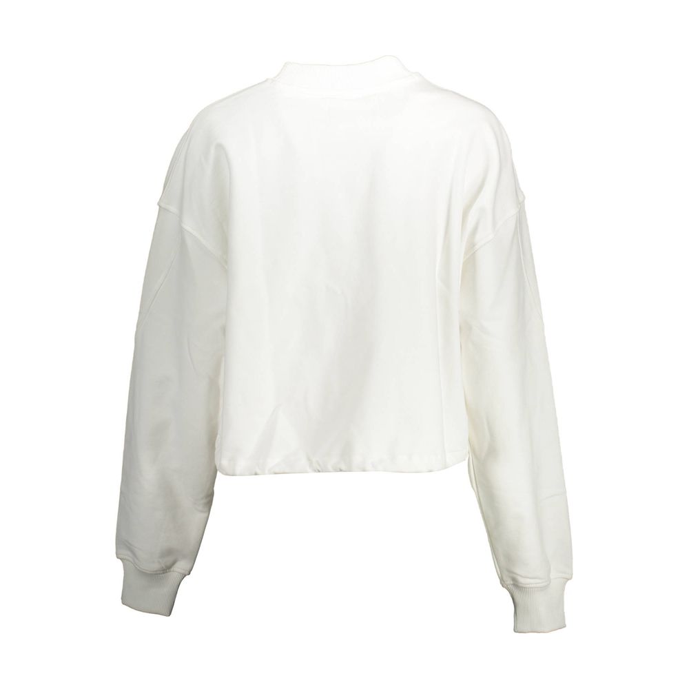 Weißer Baumwollpullover für Damen