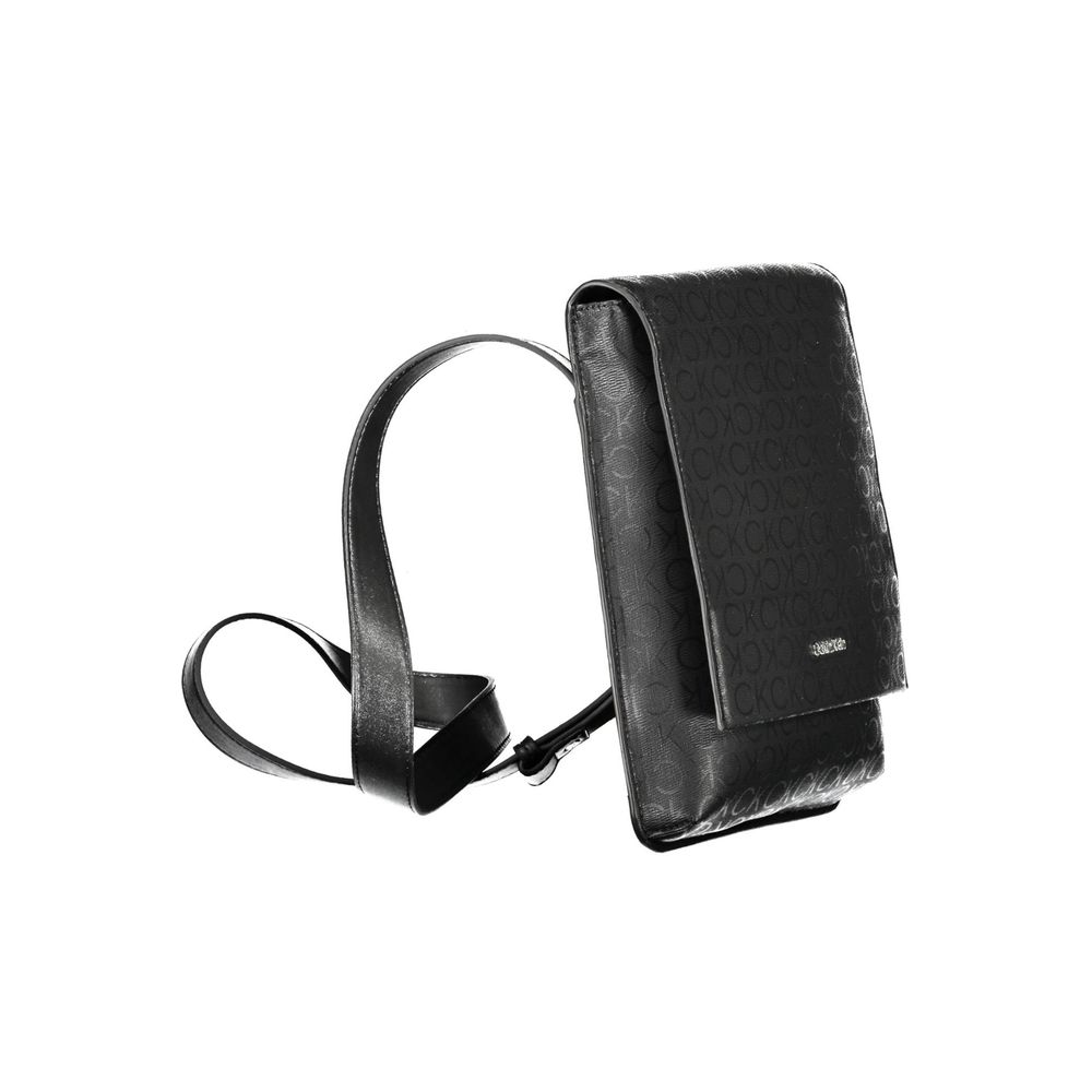 Schwarze Polyester-Umhängetasche