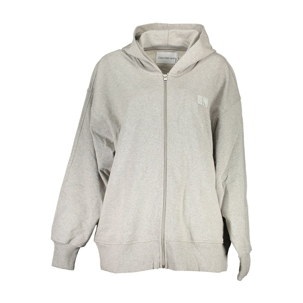 Grauer Baumwollpullover für Damen