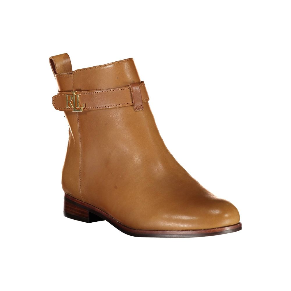Braune Lederstiefel für Damen