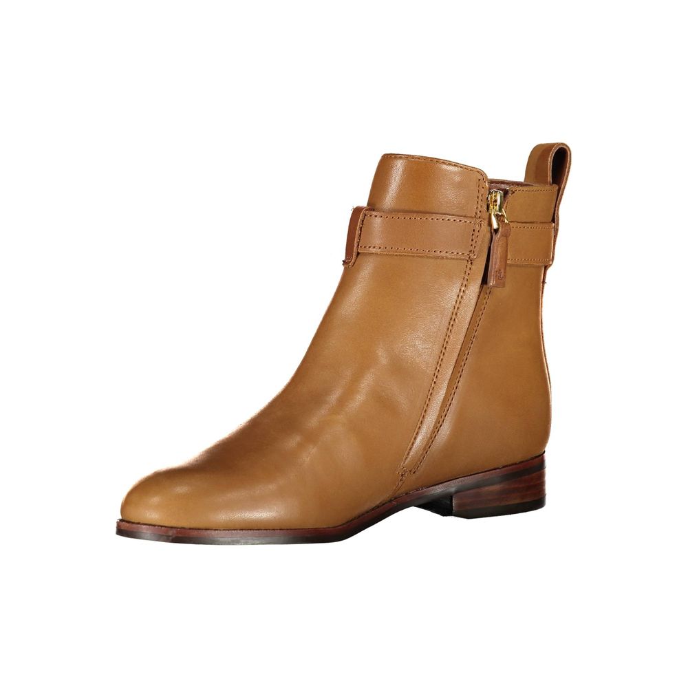 Braune Lederstiefel für Damen