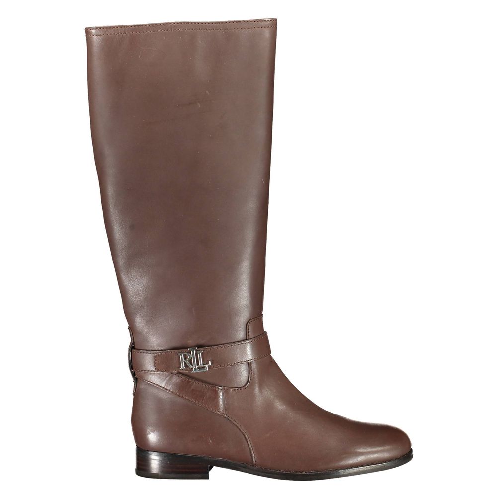Braune Lederstiefel für Damen