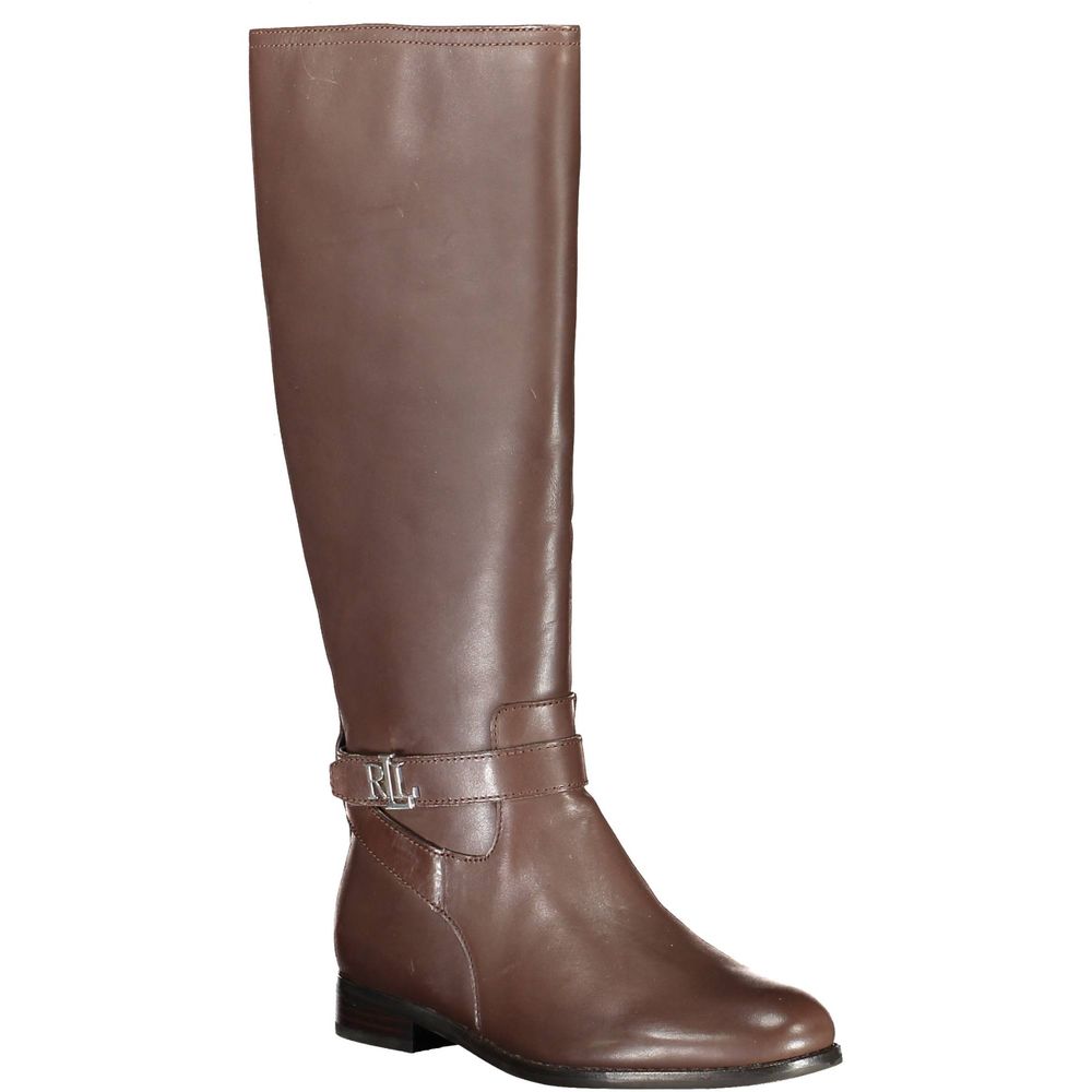 Braune Lederstiefel für Damen