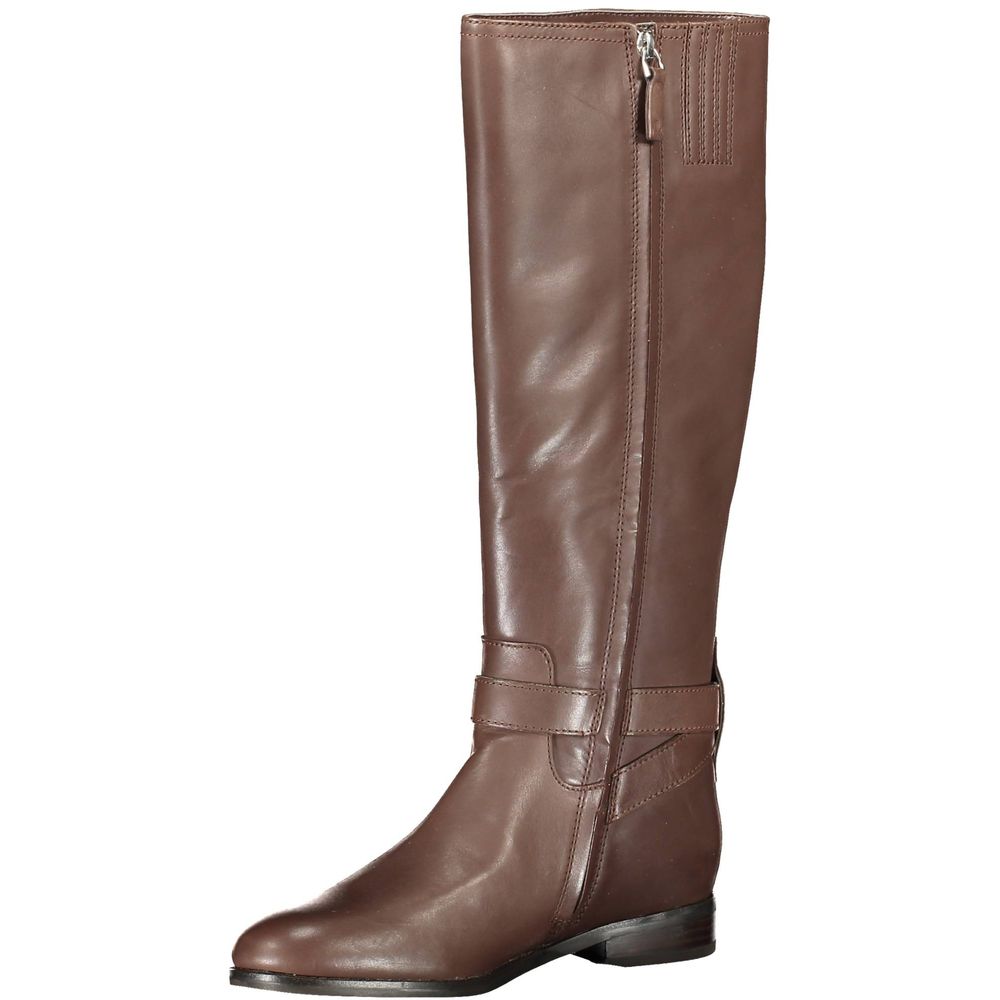 Braune Lederstiefel für Damen