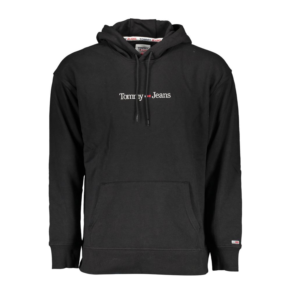 Schwarzer Baumwollpullover für Herren