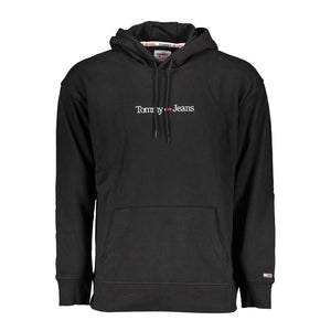 Schwarzer Baumwollpullover für Herren