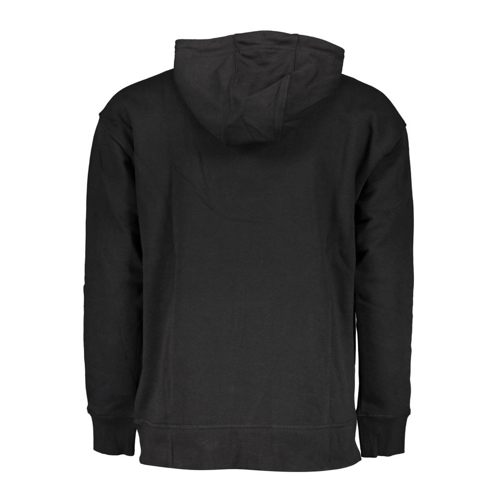 Schwarzer Baumwollpullover für Herren