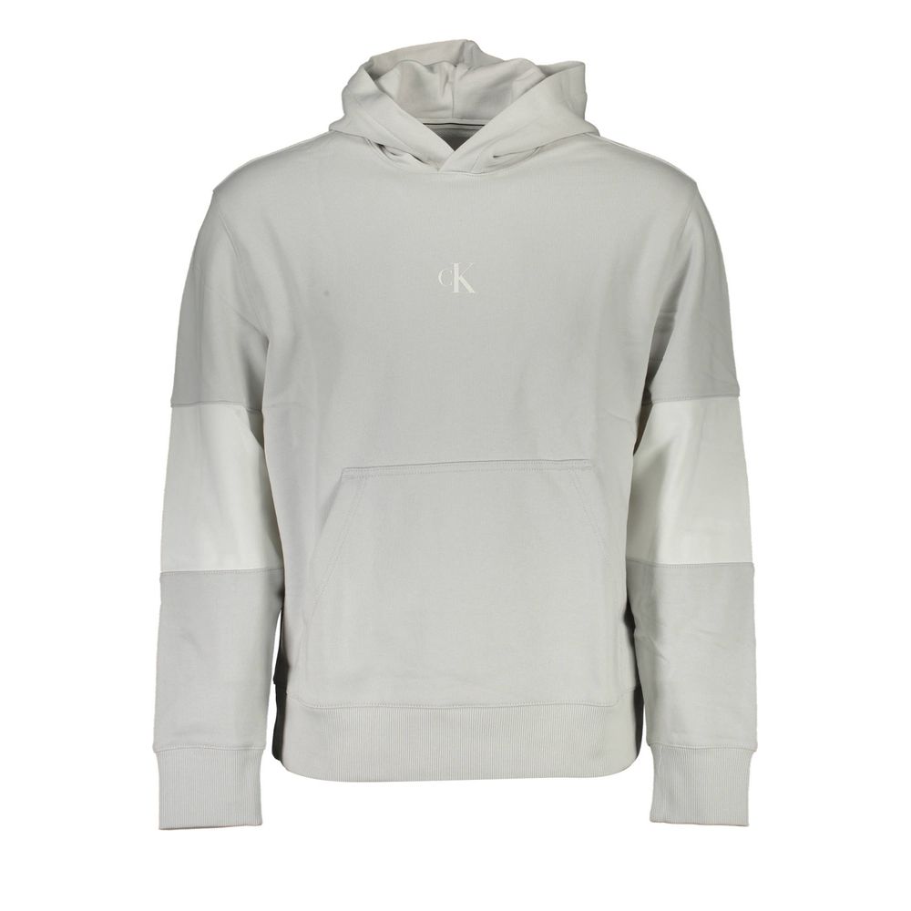 Grauer Baumwollpullover für Herren