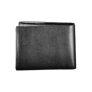 Schwarze Lederbrieftasche